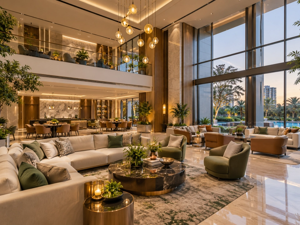 Representational clubhouse interior