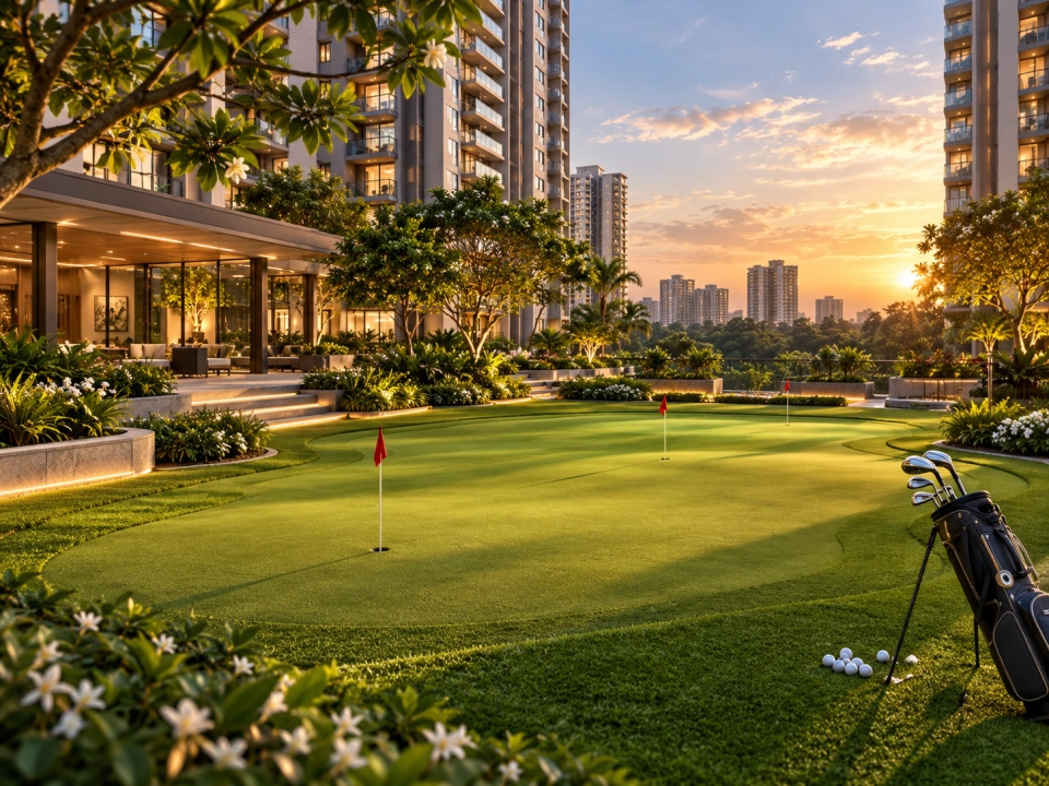 Representational golf putting green