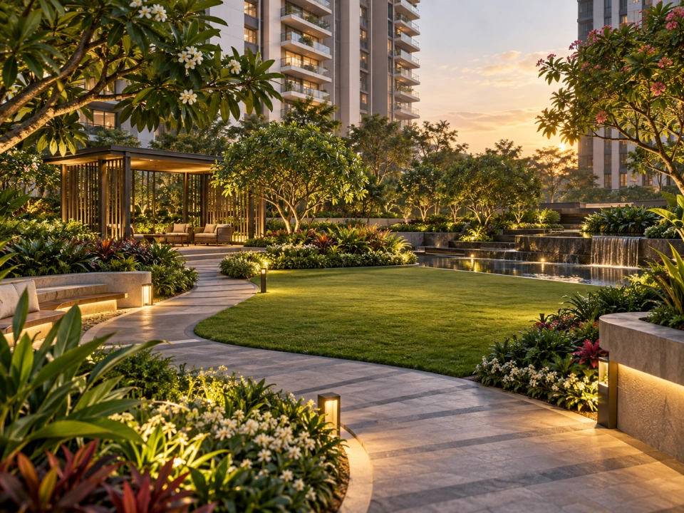 Representational landscaped garden