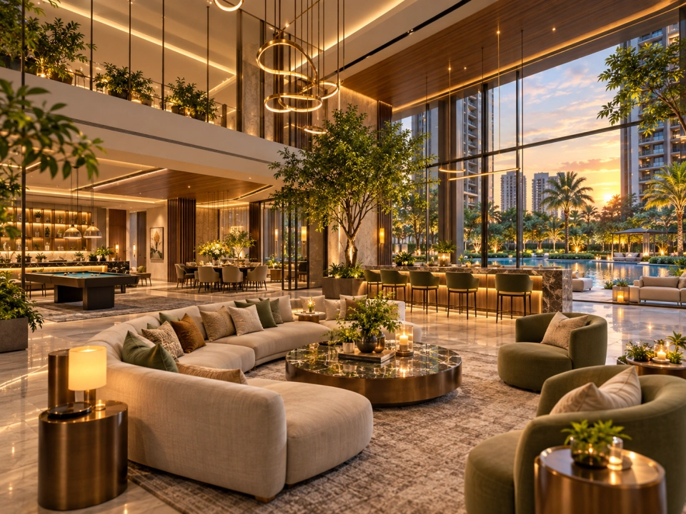 Representational clubhouse interior