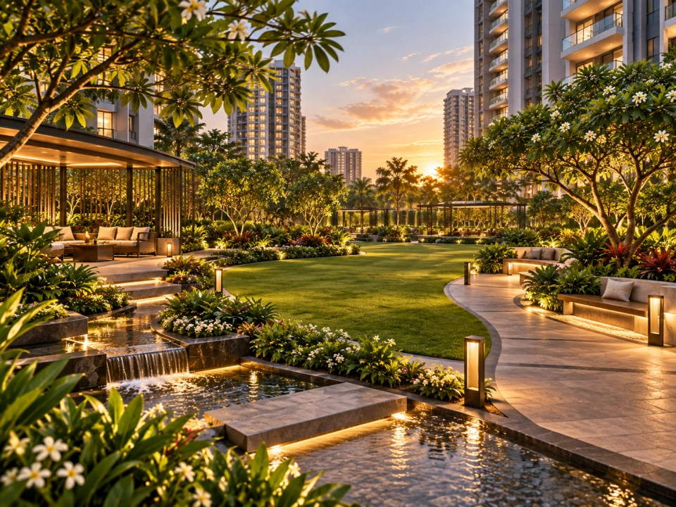 Representational landscaped garden