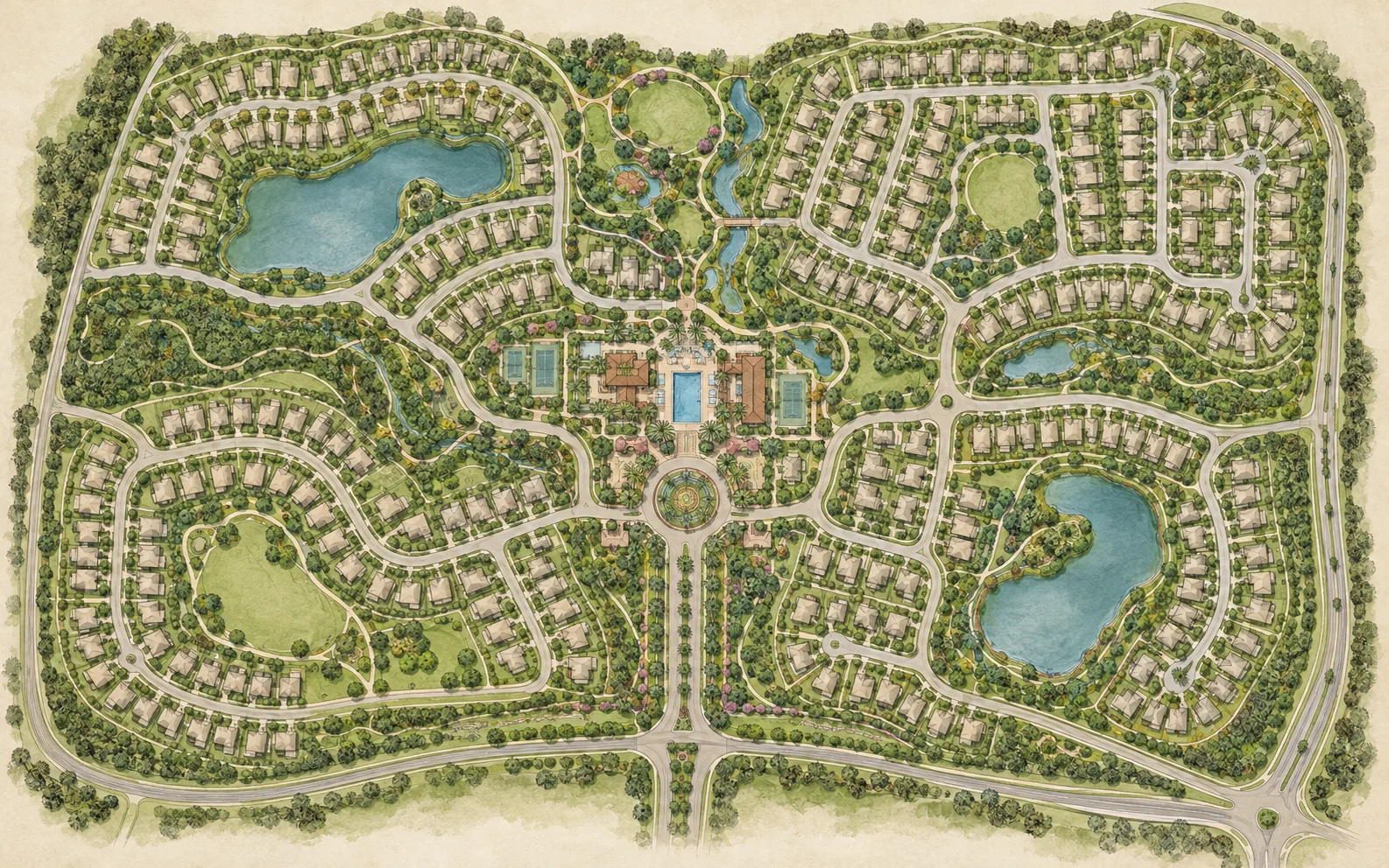 Representational plotted-community illustration