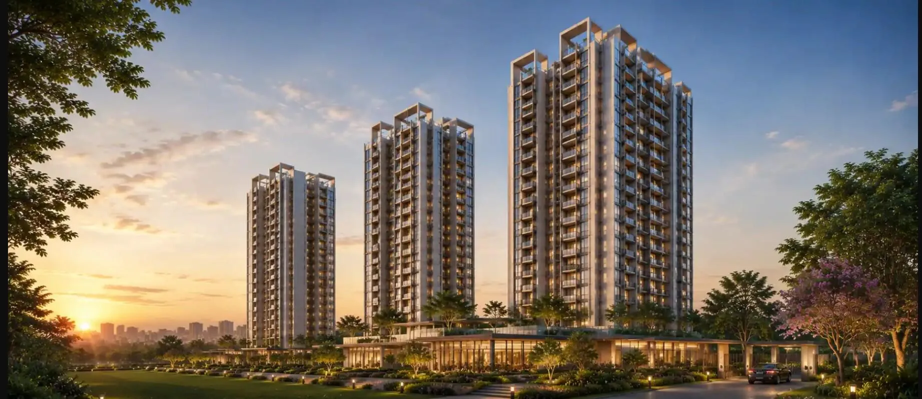 Representational Hero Homes Leafsong Retreat towers for an amenities verification guide covering marketed versus officially verified facilities in Sector MU, Greater Noida.