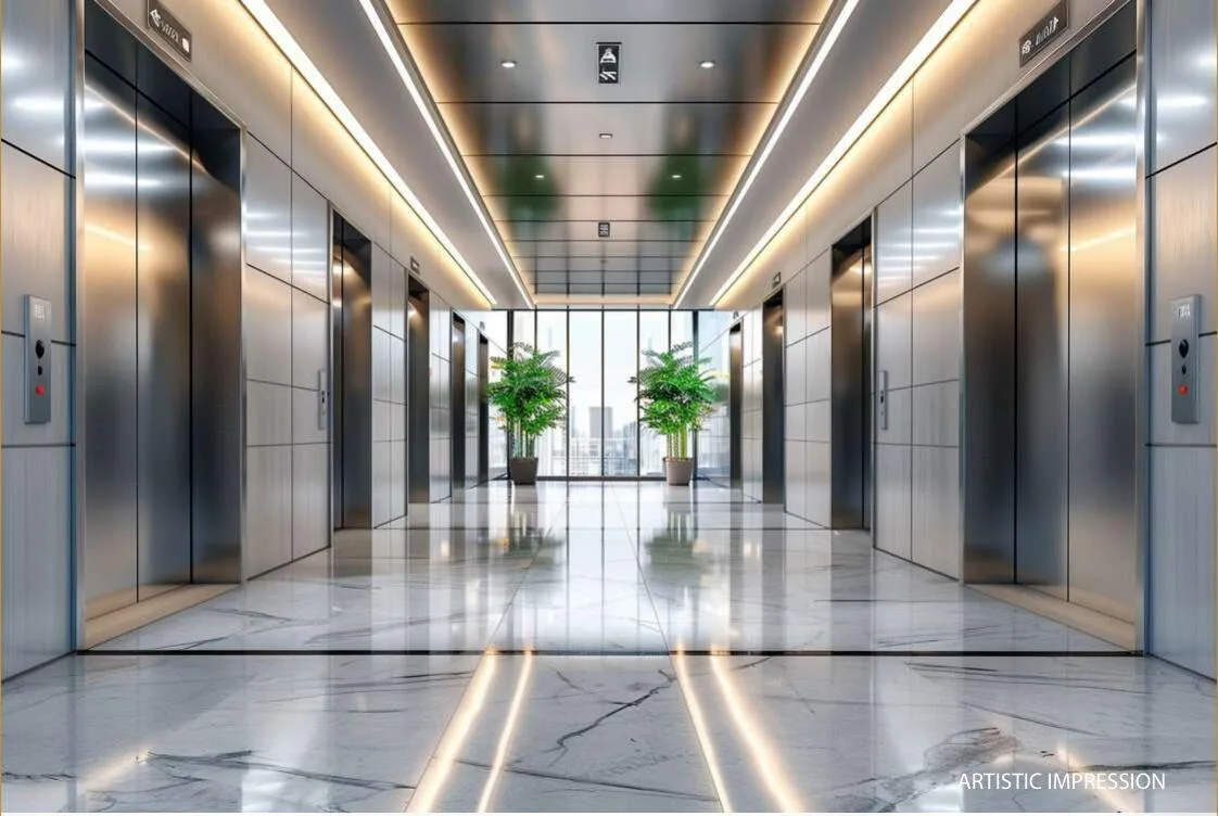 Ashtech Presidential Towers lift lobby artistic impression