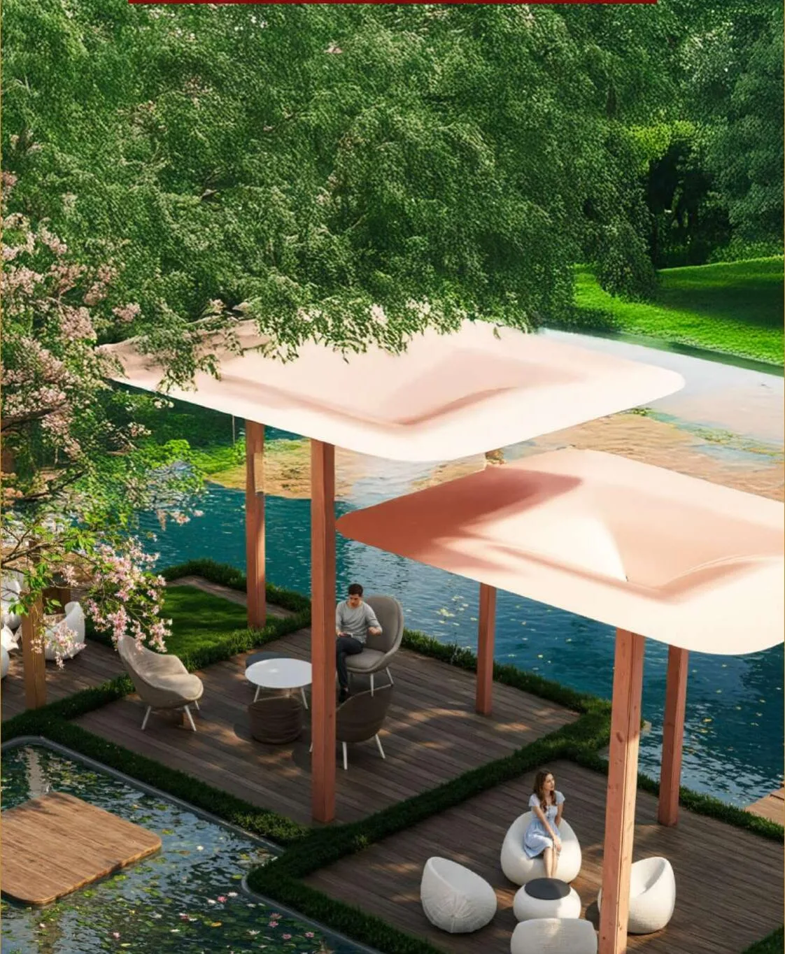 Ashtech Presidential Towers waterside pavilion artistic impression