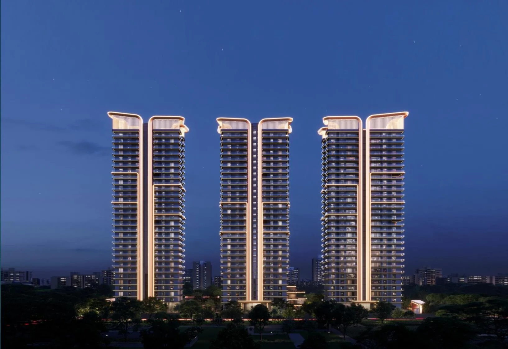 Ashtech Presidential Towers elevation artistic impression