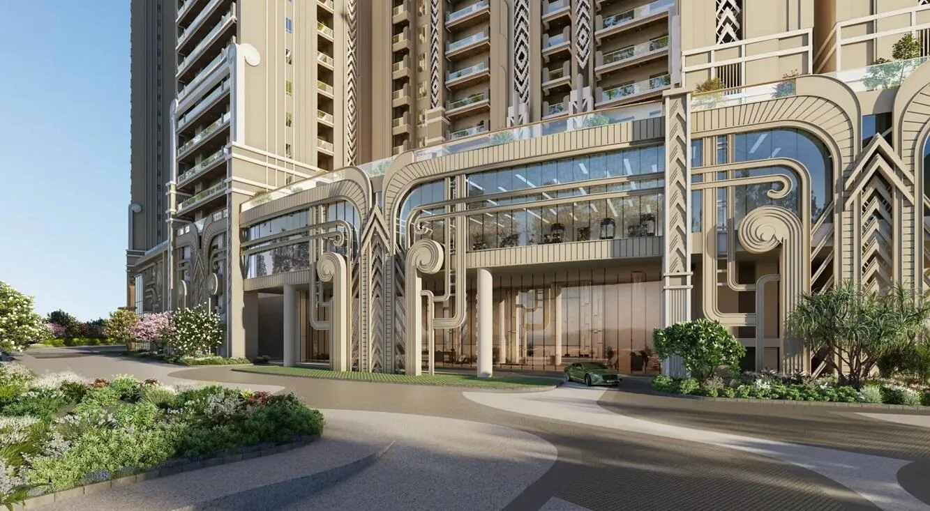 Entrance and drop-off facade at L&T Green Reserve, Sector 128, Noida