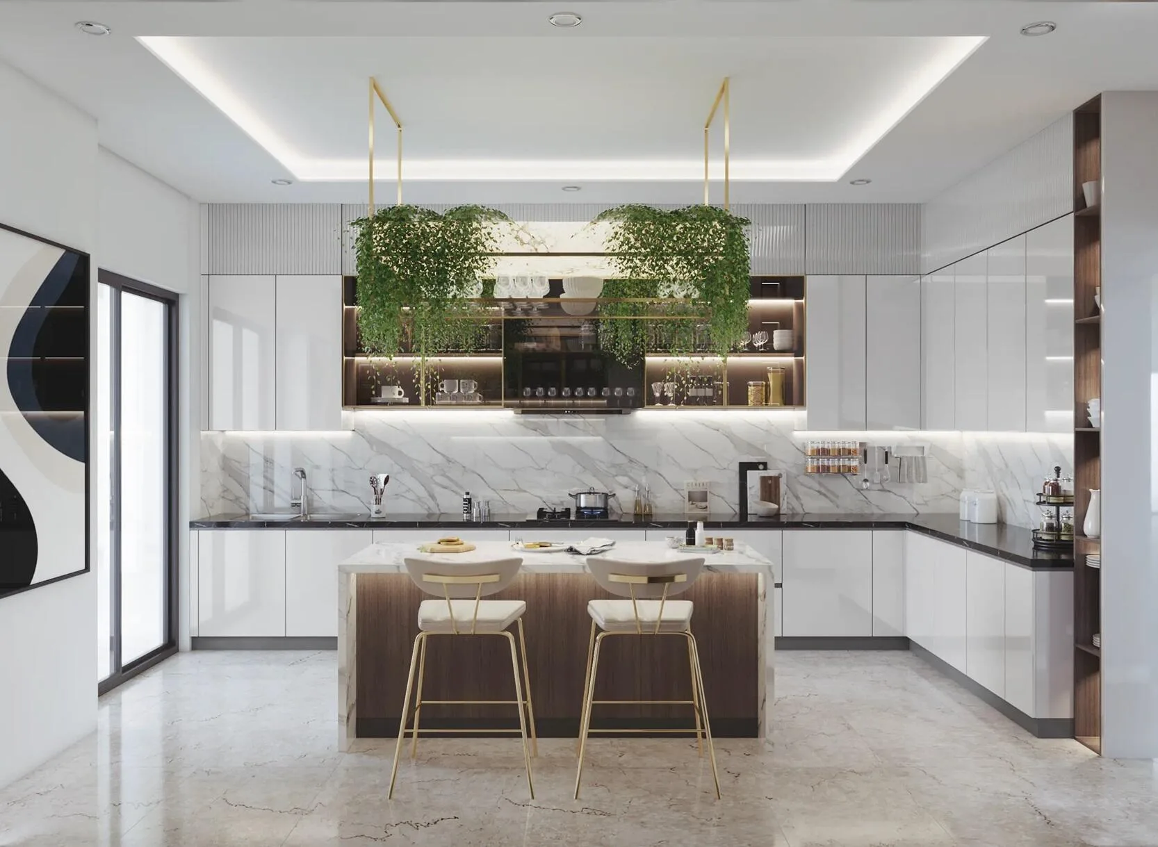 Kitchen interior at L&T Green Reserve, Sector 128, Noida