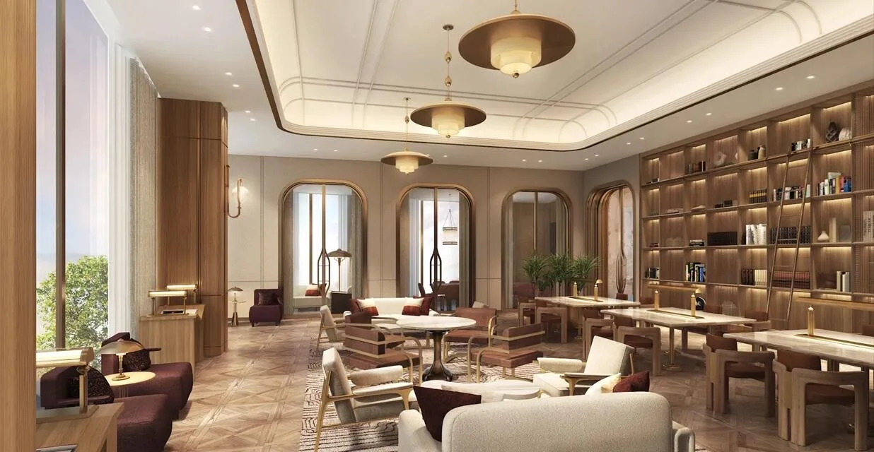 Library and lounge area at L&T Green Reserve, Sector 128, Noida