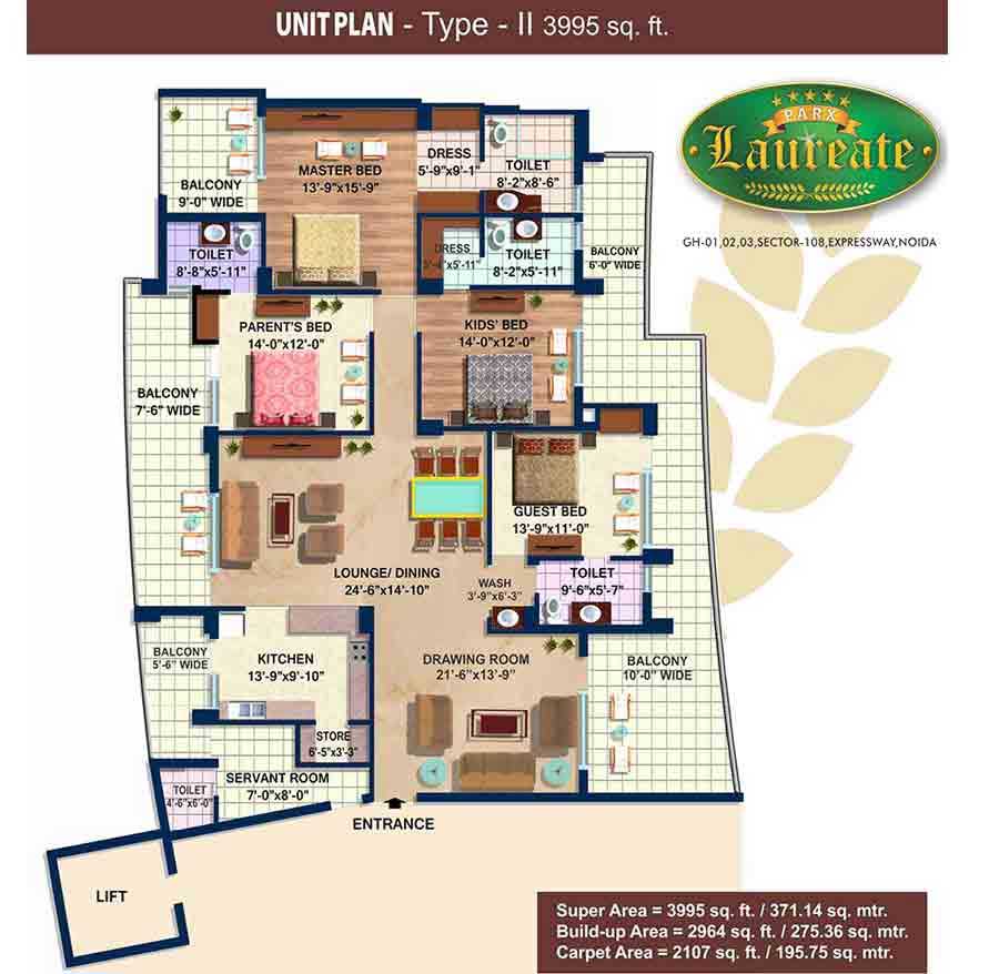 Parx Laureate floor plan